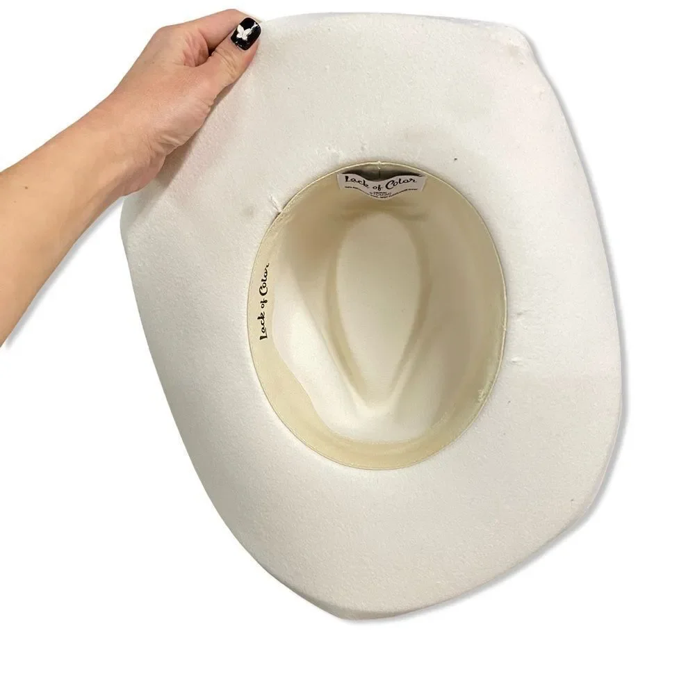 Lack Of Color Melodic Fedora Ivory White Wide-Brimmed Hat Revolve As Is